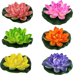 3/5Pcs Artificial Floating Foam Lotus Pond Decoration Water Lily Eternal Lotus Lotus Leaf Home Room Decoration Fish Pond Decor