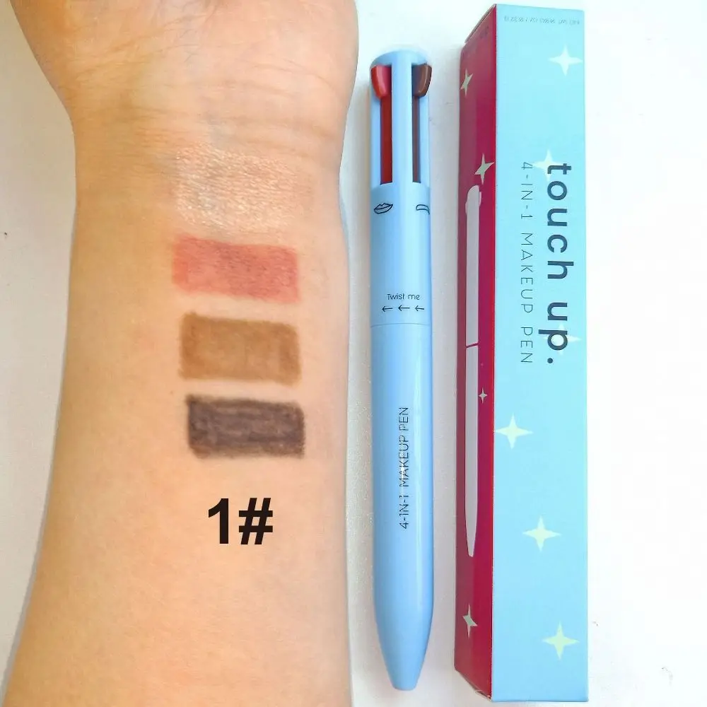 Wodoodporny brokatowy rozświetlacz w pisaku eyeliner pisak do efektu śpiącego jedwabnika ołówek do brwi marker do tatuażu pisak do konturowania ust 4 w 1 pisak do makijażu