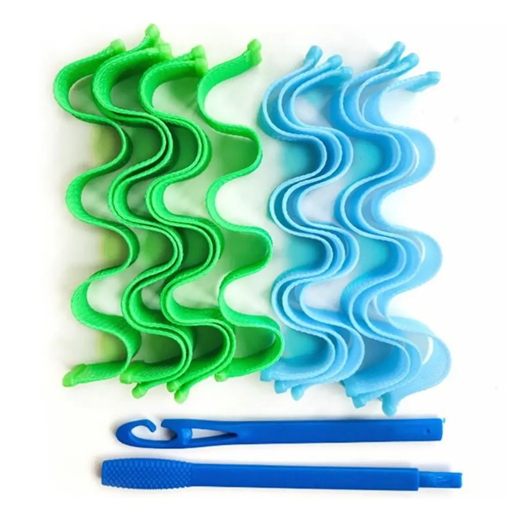 12Pcs DIY Hair Curler 30ซม.ทรงผม Roller Sticks Heatless ลูกกลิ้งผม Curlers คลื่น Formers Curling ผมจัดแต่งทรงผมเครื่องมือ