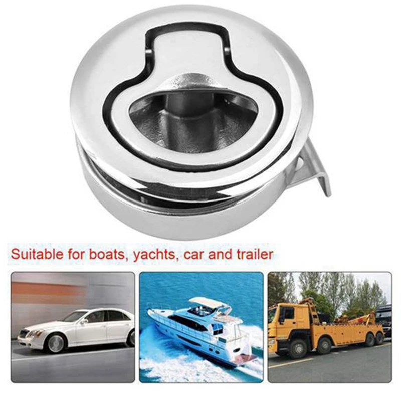 

2-дюймовые морские защелки из нержавеющей стали, Тяговая ручка, палубный люк, морское оборудование, плоские тяговые защелки