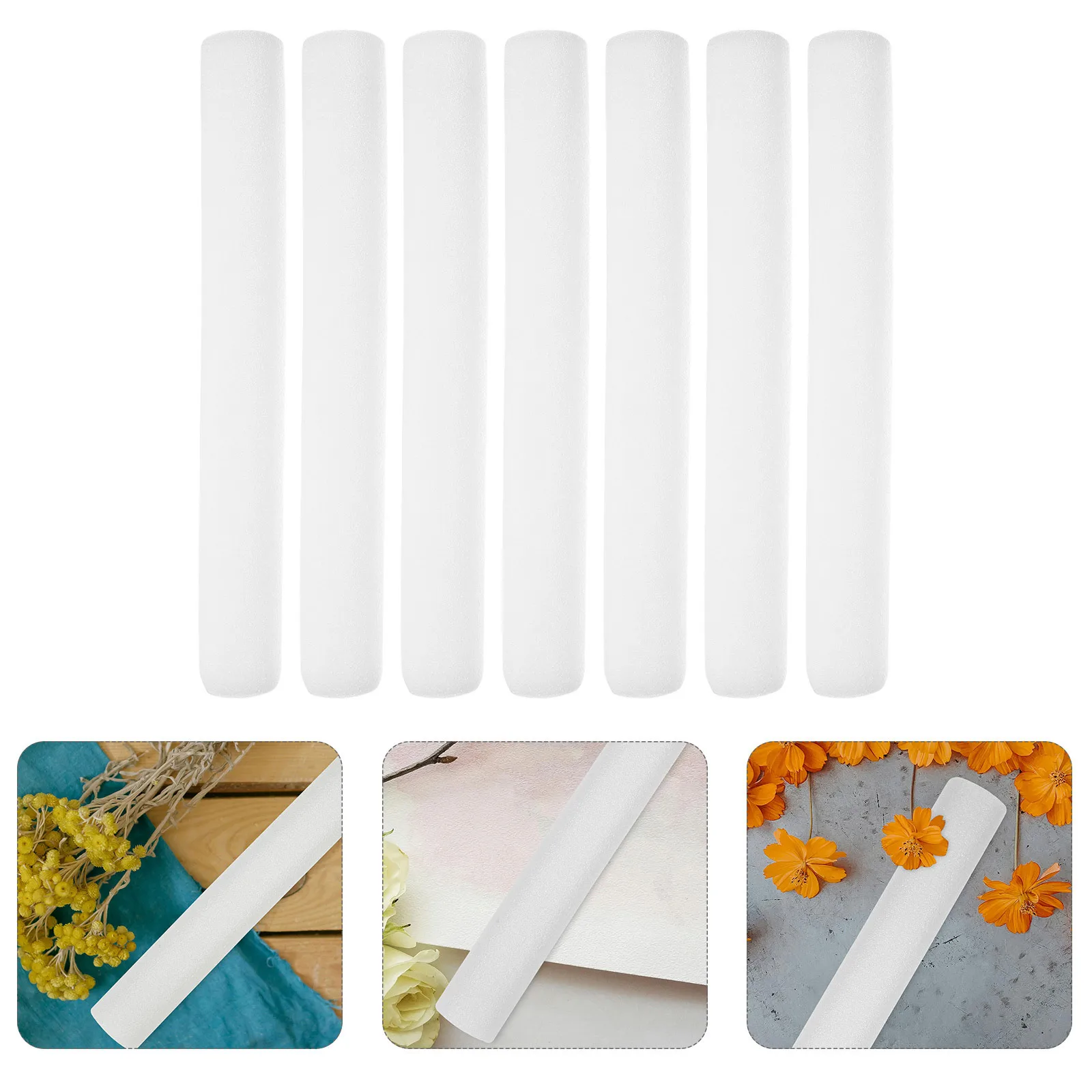 

7Pcs 40cm Foam Cylinders for Crafts Sturdy Support Floral Arrangements DIY Supplies Ideal for Weddings and Decor
