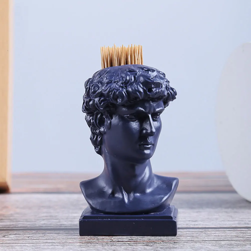 

Resin David Decoration Tabletop Decor Toothpick Dispenser Unique Gift Idea Exquisite Design Easy Access Resin David Figurine