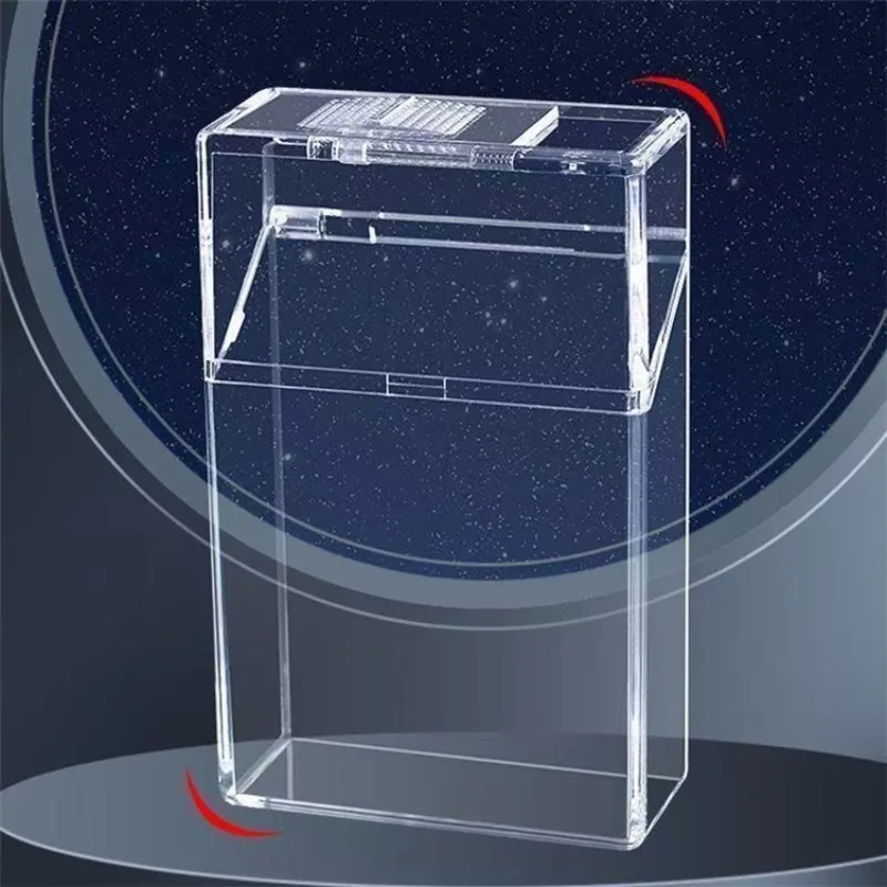 Sealed Waterproof Cigarette Pack Transparent  Portable Cigarette Box Flip Up 20 Pack Cigarette Case Anti Pressure Smoking Tool