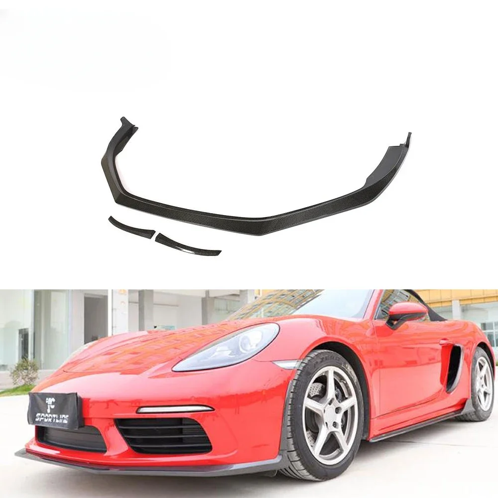 

Carbon Fiber Front Lip Splitter Chin Spoiler for Porsche 718 Boxster Cayman 2016-2018