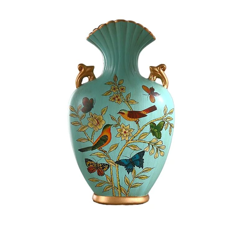 Vintage Ceramic Vase Farmhouse Flower Vase for Living Room Entryway American Country Decor Table Centerpiece for Rustic Home