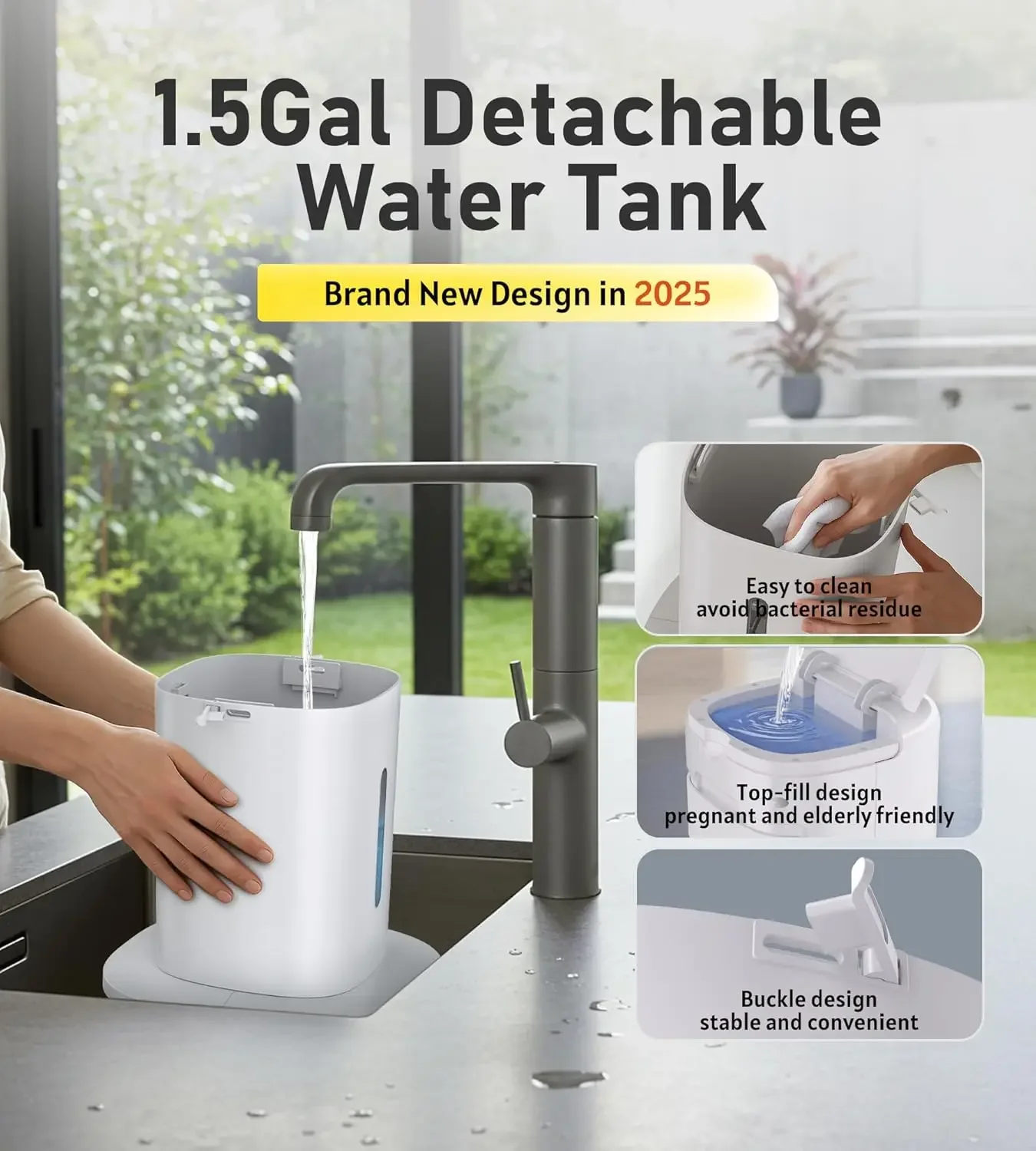 Swamp Cooler Air Conditioner, Evaporative Air Coolers with 120° Oscillating, Windowless Portable Cooling Fan