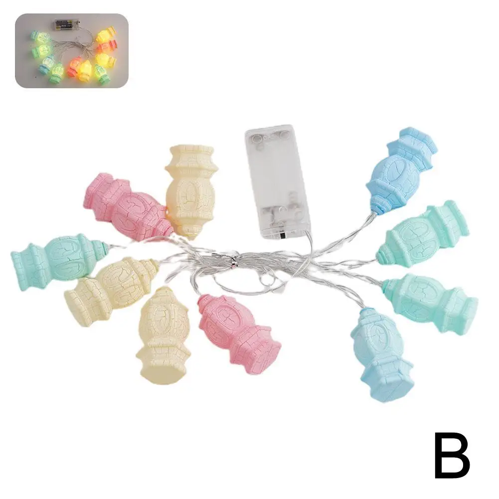 LEDストリングライト,イスラム教徒の休日,月,星,城のランタン,ラマダンの家の装飾,1.5m, 2025