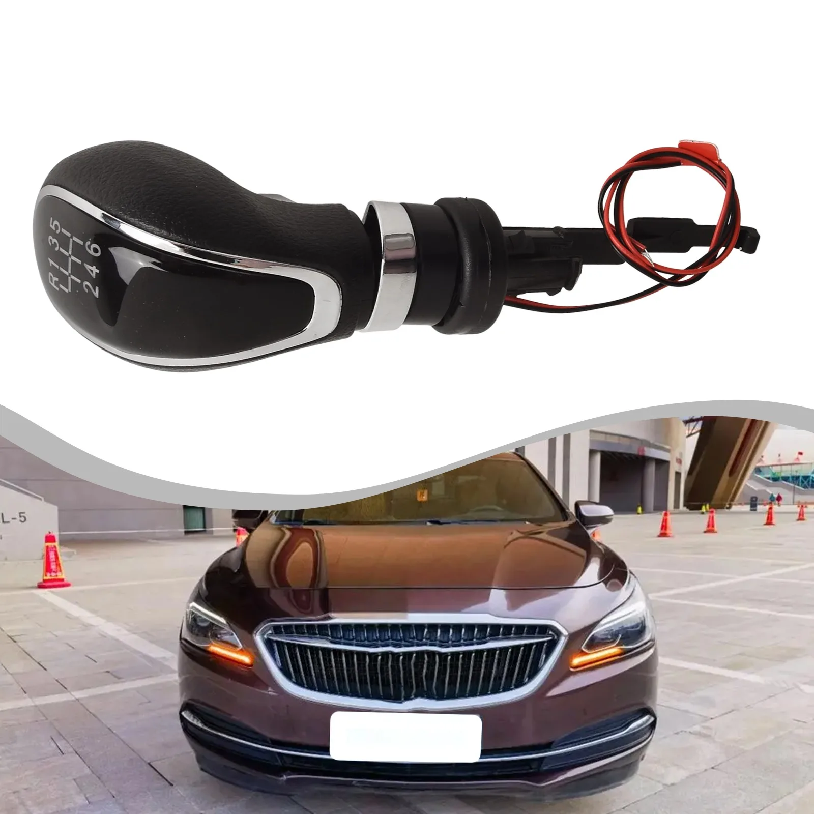 Car Gear Knob 6 Speed Shift Knob Driving Comfort Car Interior Upgrade Direct Replacement High Universality Fitment Visual Appeal