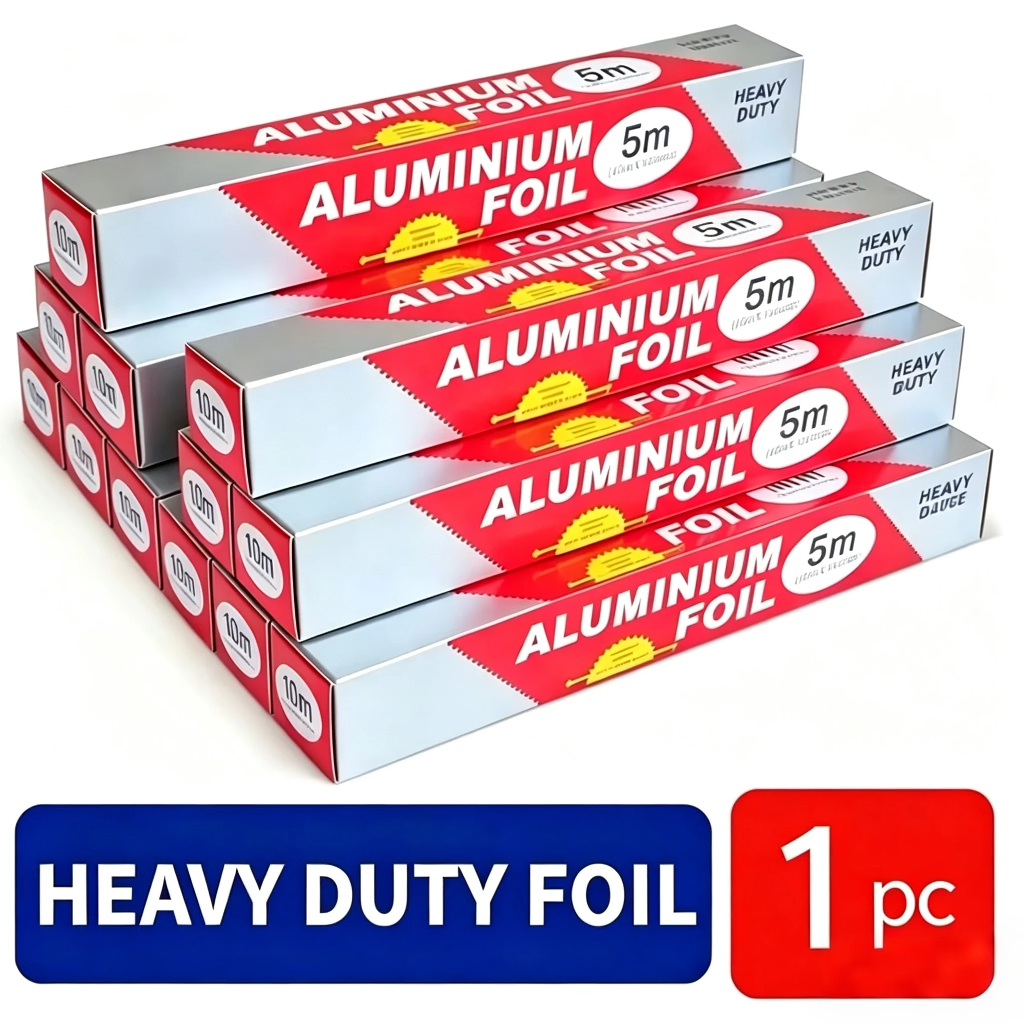 1 Roll Heavy Duty Aluminum Foil Roll Disposable Food Wrapping Tin Foil For Restaurant Burrito Hot Dog Sandwich Packaging BBQ Cam