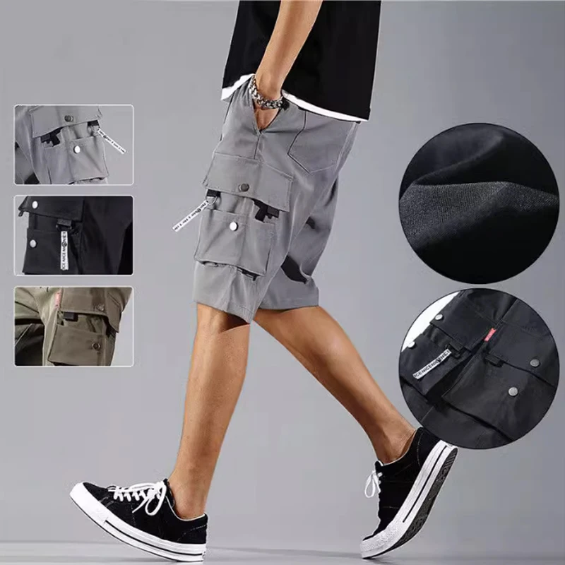 Cargo Shorts Men\'s fashion summer ins casual casual pants students trend port wind pants