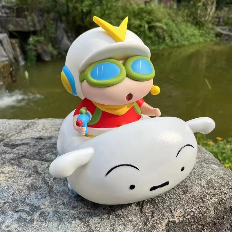 

Crayon Shin-chan Figure Luminous Version Of Small White Chariot Doll Creative Cartoon Oversized Ornament Gift