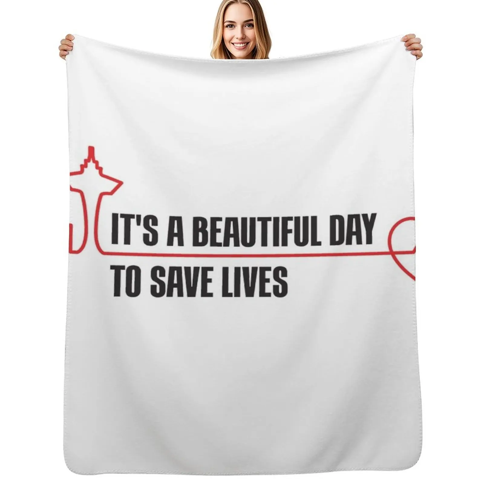

Itas a Beautiful Day to Save Lives Throw Blanket Soft Big Sofa Throw sofa bed Large Blankets