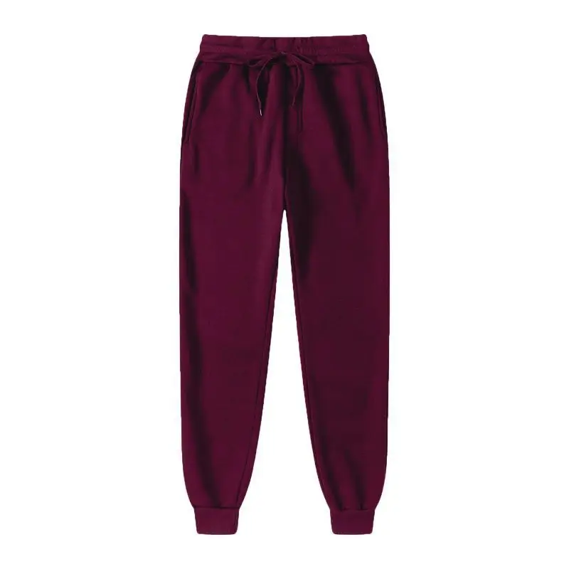 Herbst Winter Einfarbige Fleece-Jogginghose Sport-Freizeithose Lauf- und Fitnesstraining Hose für Männer und Frauen Jogging-Bekleidung – Detail 12
