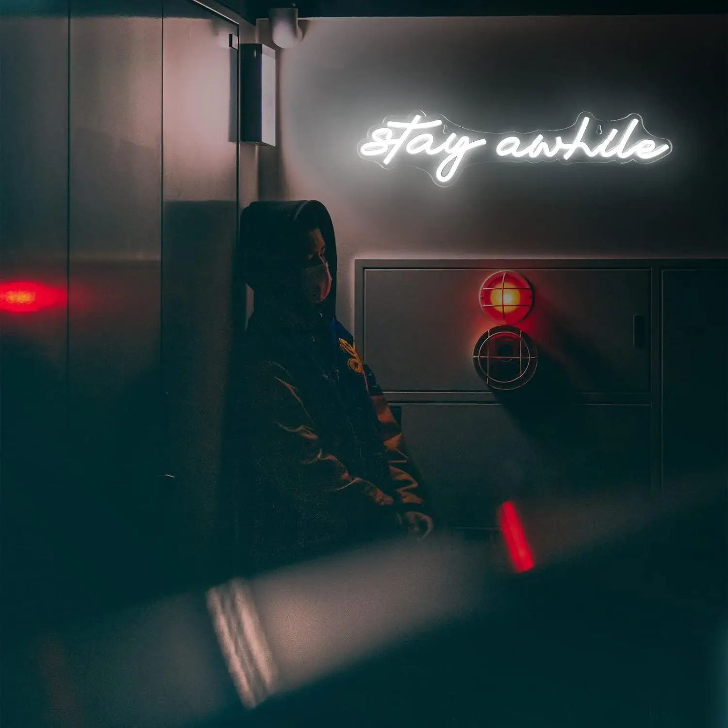 Stay Awhile Neon Signs USB Dimmable LED Neon Lights for Bar Bedroom Home Room Pub Party Wall Art Decoration Personzalized Gifts view 2