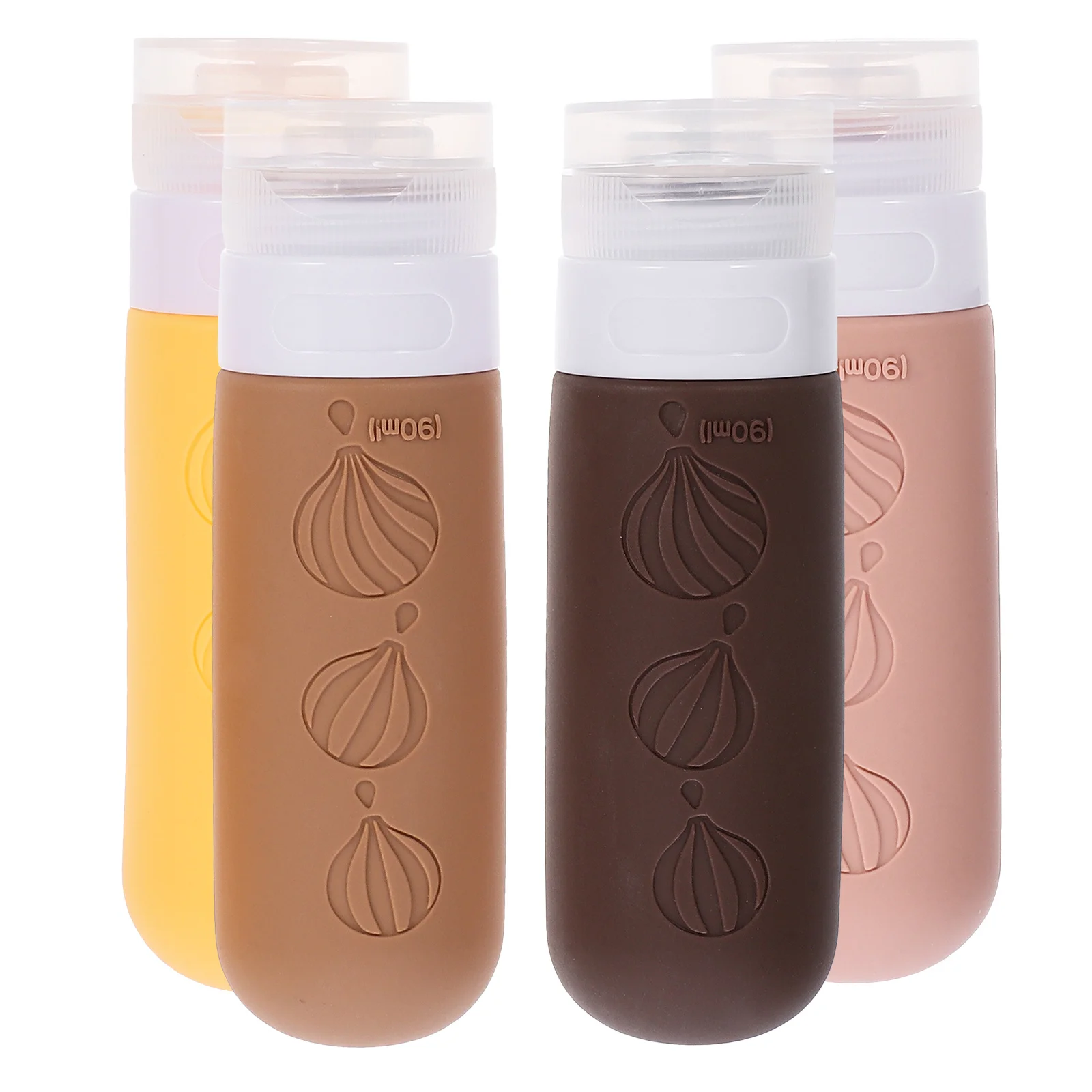 

4Pcs Leak Proof Silicone Travel Bottles Set Empty Lotion Shampoo Toiletry Containers Portable Reusable Travel Size Bottles