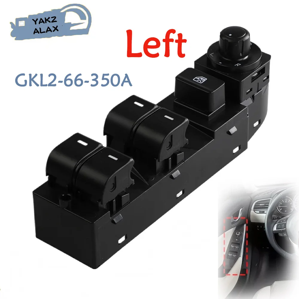 LHD Electric Master Power Window Control Switch for Mazda 6 2014 2015 14+12Pins Glass Lifter Button GKL2-66-350A GKL266350A