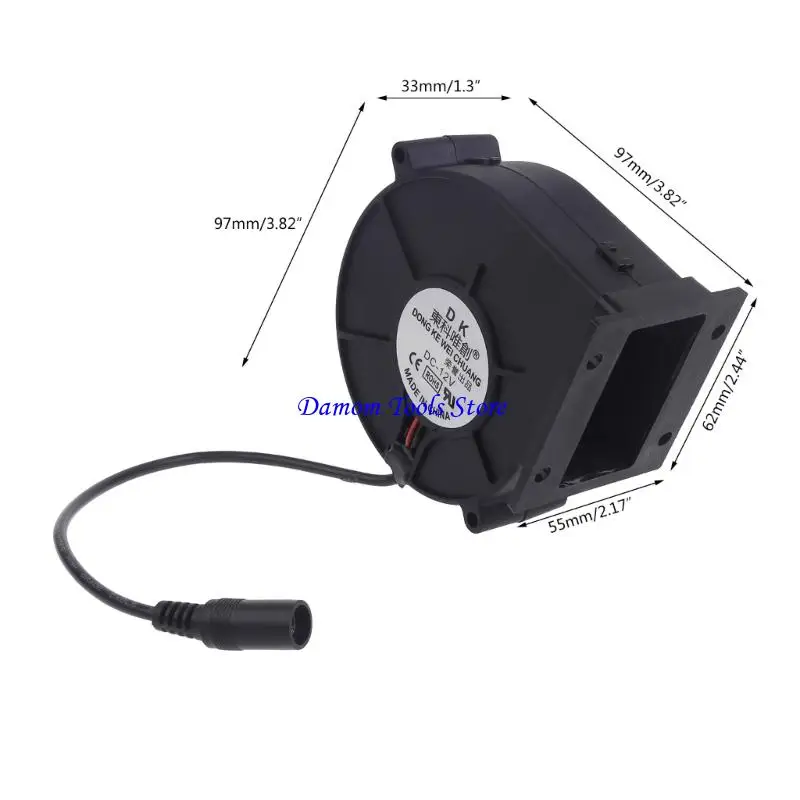 57BE BBQ FAN 12V 5300R/MIN AIR BLOWER สำหรับบาร์บีคิวปิคนิคแคมป์ปิ้งไฟเริ่มต้น