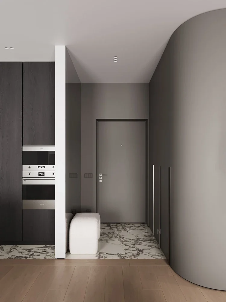 The whole house customized modern extremely simple style integral bedroom walk in one door to top wardrobe