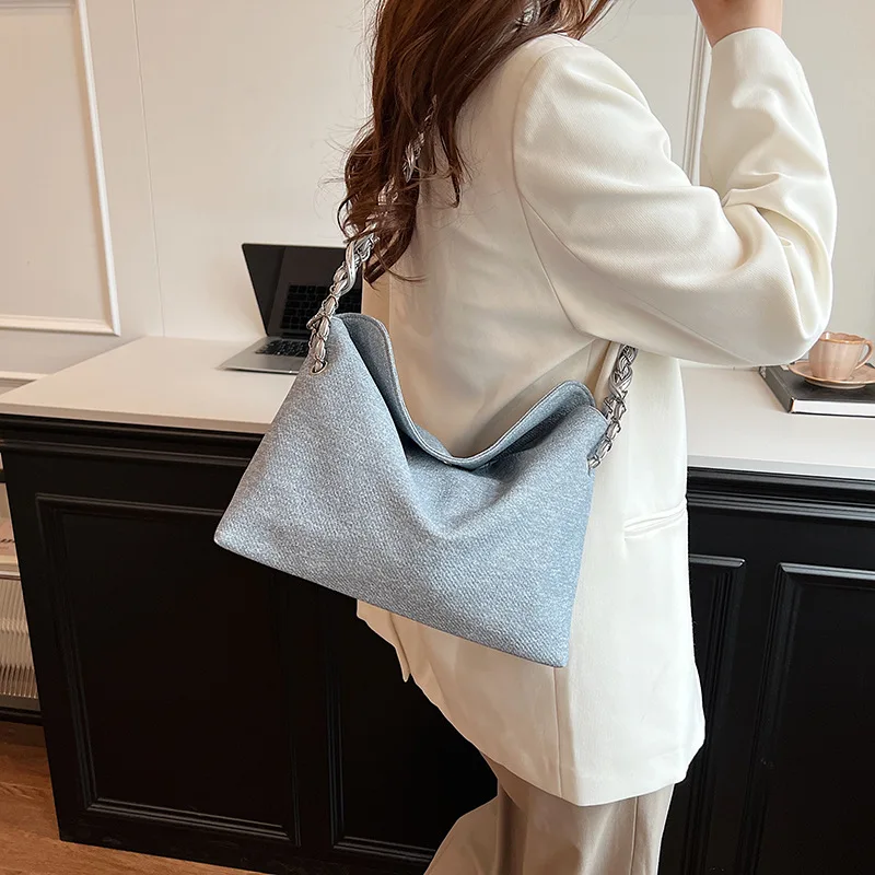 حقيبة حمل بسيطة جديدة لعام 2025 للنساء، محفظة كتف ذات سعة كبيرة، حقيبة يد واسعة ومتعددة الاستخدامات، أنيقة وعملية #2