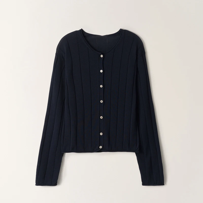 سترة نسائية محبوكة فضفاضة مفتوحة موضة شفافة Sle الكورية وصول جديد موسم الخريف قطع مستقيمة irt