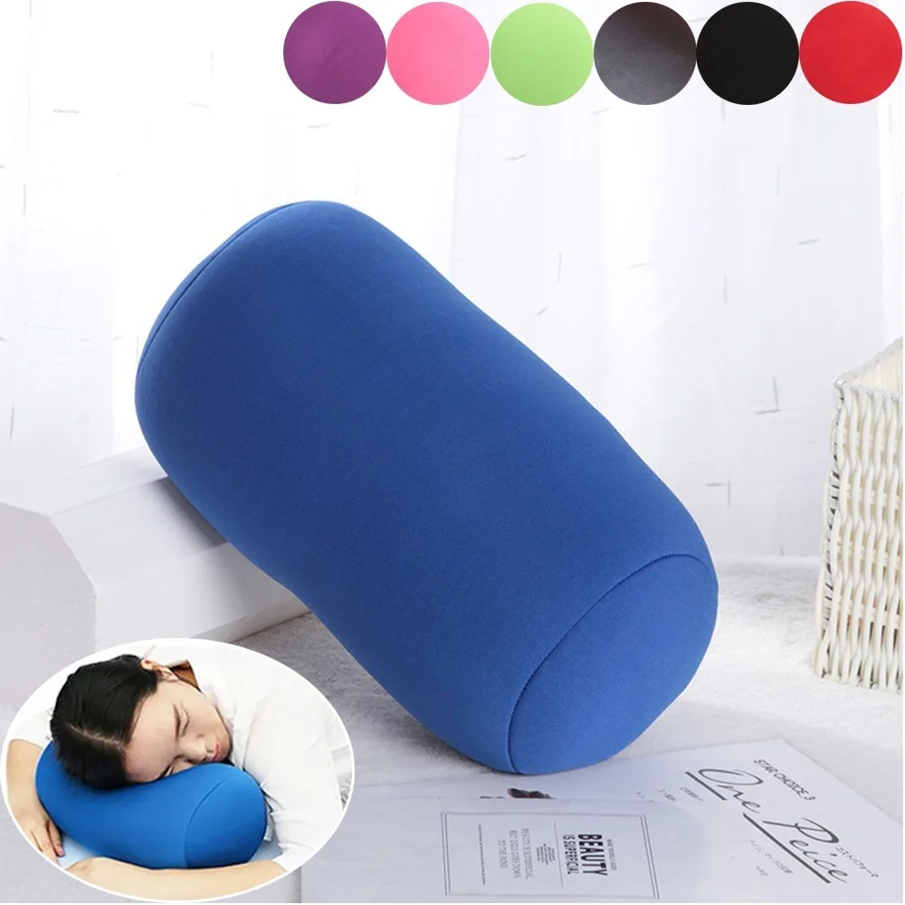 1pc Round Cervical Pillow Home Seat Head Rest Neck Support Travel Micro Microbead Cushion Suitable for Nap Pillows Home Decor