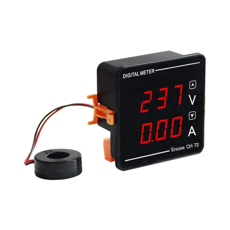 Digital Current Meter Gauge LED Display Amp Meter 2 in 1 Tester AC50-500V AC1-120A Voltmeter Ammeter Drosphip