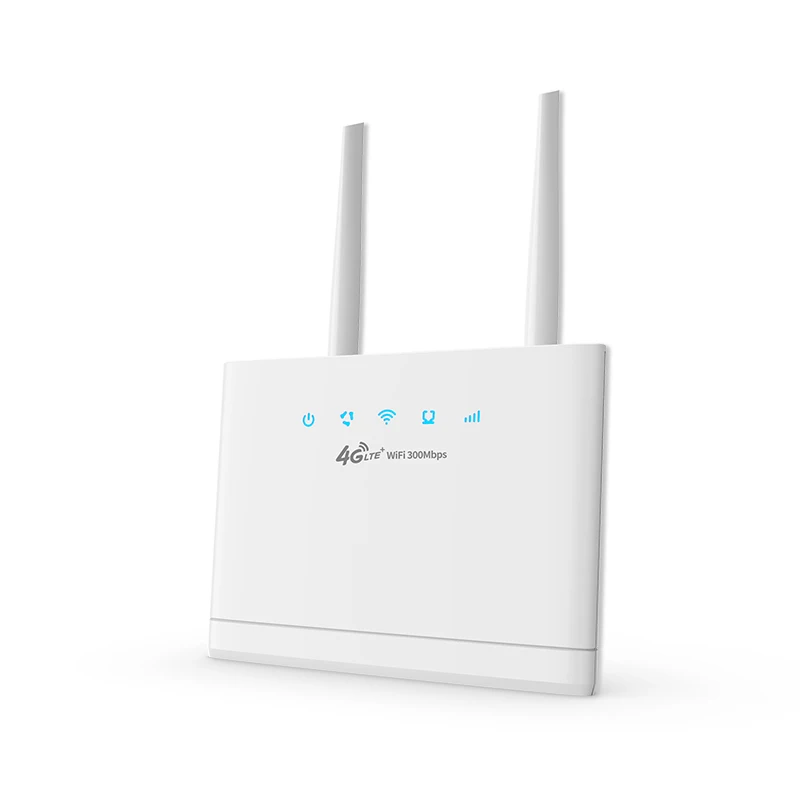 Router Wi-Fi 4G Modem bezprzewodowy z portem LAN 4 anteny 300M CPE Punkt dostępowy Mobilny hotspot Przenośna bramka z gniazdem karty SIM