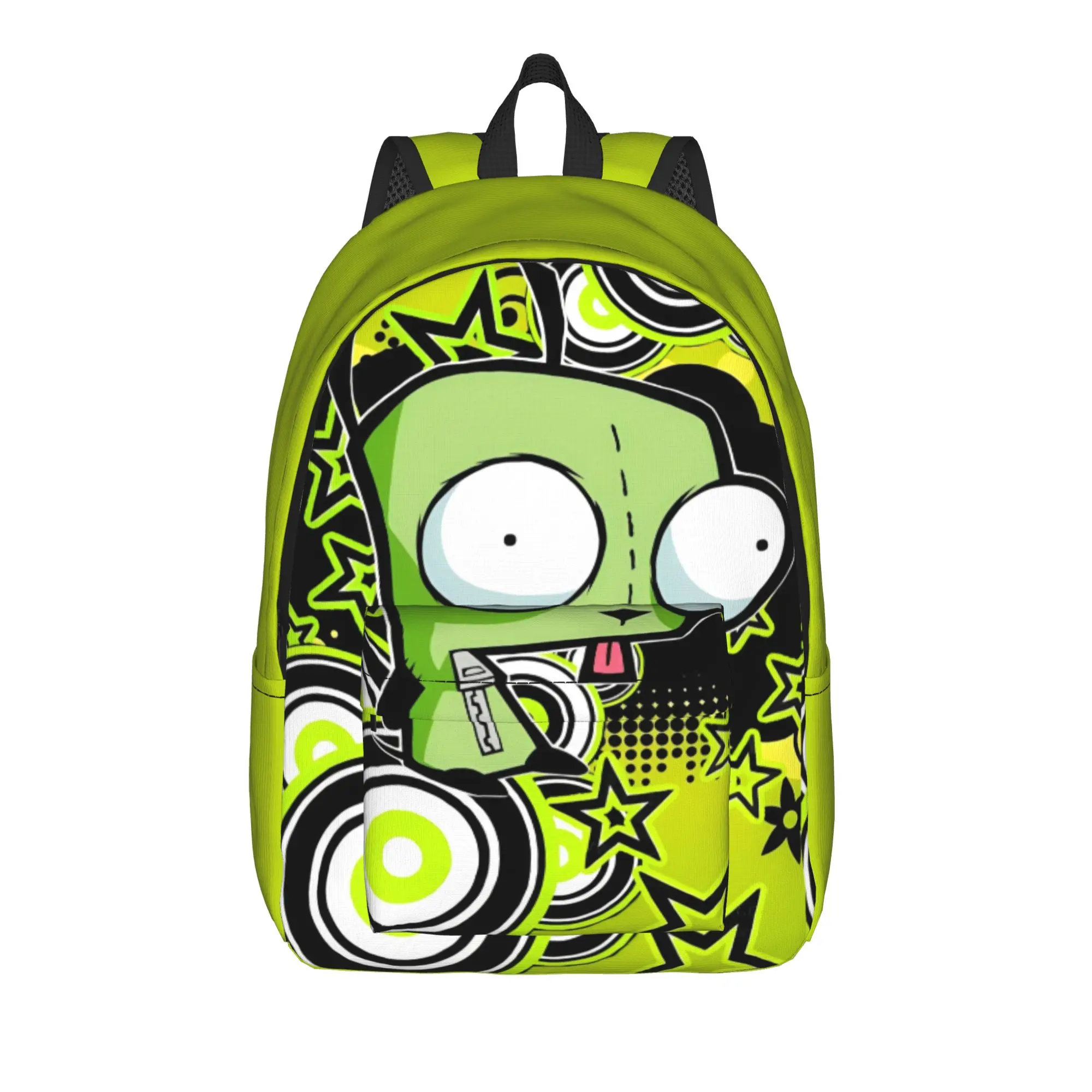 Invaders Zims Cute Cartoon Backpack for Men Women Cool Student Business Daypack College Canvas Bags Outdoor