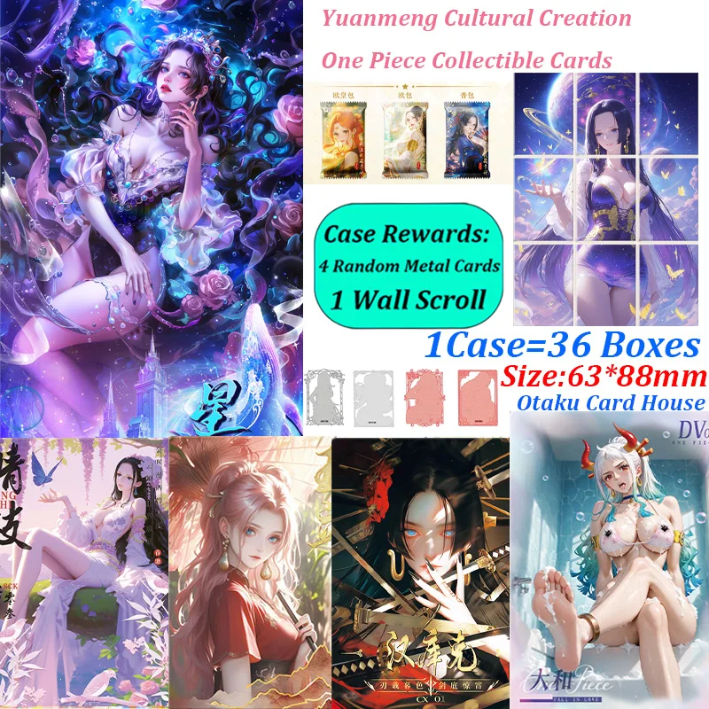 Yuanmeng One Piece Waifu-Karten Metall-Sammelkarten 1. Auflage Gold City Azure Dream Rose Temple Geprägte Anime-Sammelkarten