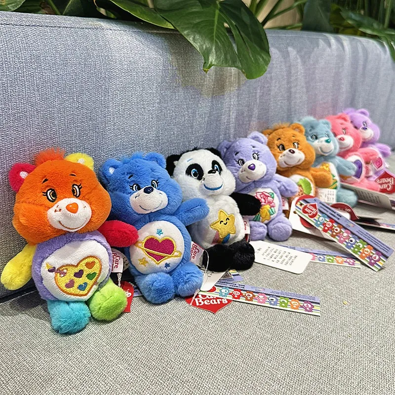 

Miniso Carebears Bear Doll Pendant Keychain Creative Cute Couple Plush Doll Backing Schoolbag Small Hanging Decoration