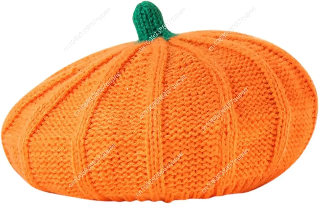 اليقطين قبعة المرأة الشتاء الدافئة قبعة البيريه هالوين اليقطين قبعة متماسكة قبعة للكبار محبوك قبعة لحفلة الهالوين