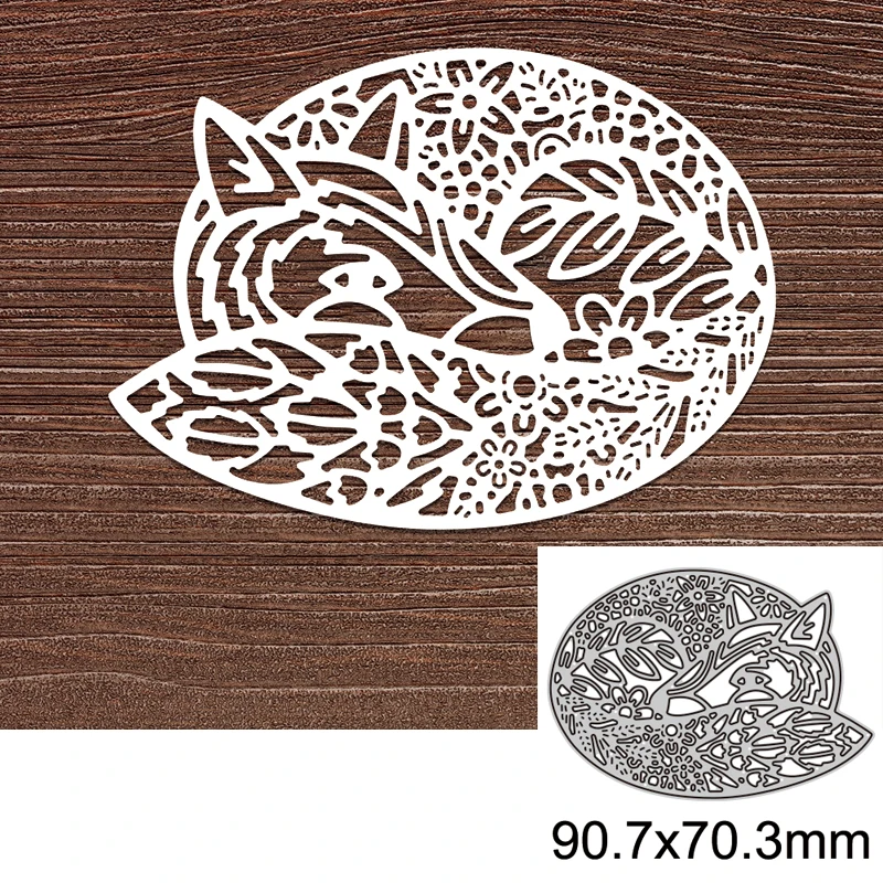 Cute Fox Metal Cutting Dies For DIY Scrapbook Cutting Die Paper Cards Embossed Decorative Craft Die Cut New