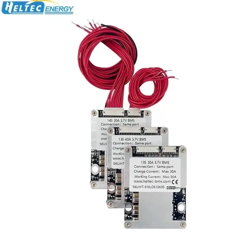 HeltecBMS 48V 14s BMS 13s 48V 52V 30A 40A 50A con bilanciamento per batterie al litio 18650, biciclette elettriche, utensili elettrici 1200W
