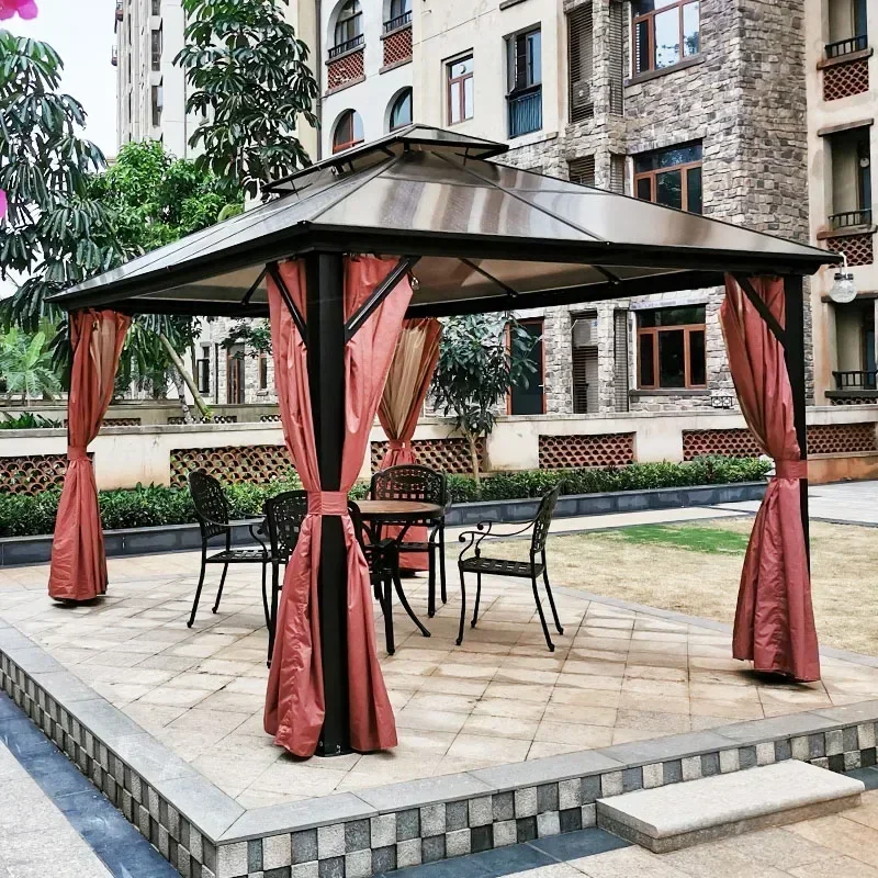 Ode outdoor gazebo tent villa courtyard garden outdoor balcony roof aluminum alloy four-poster pavilion awning