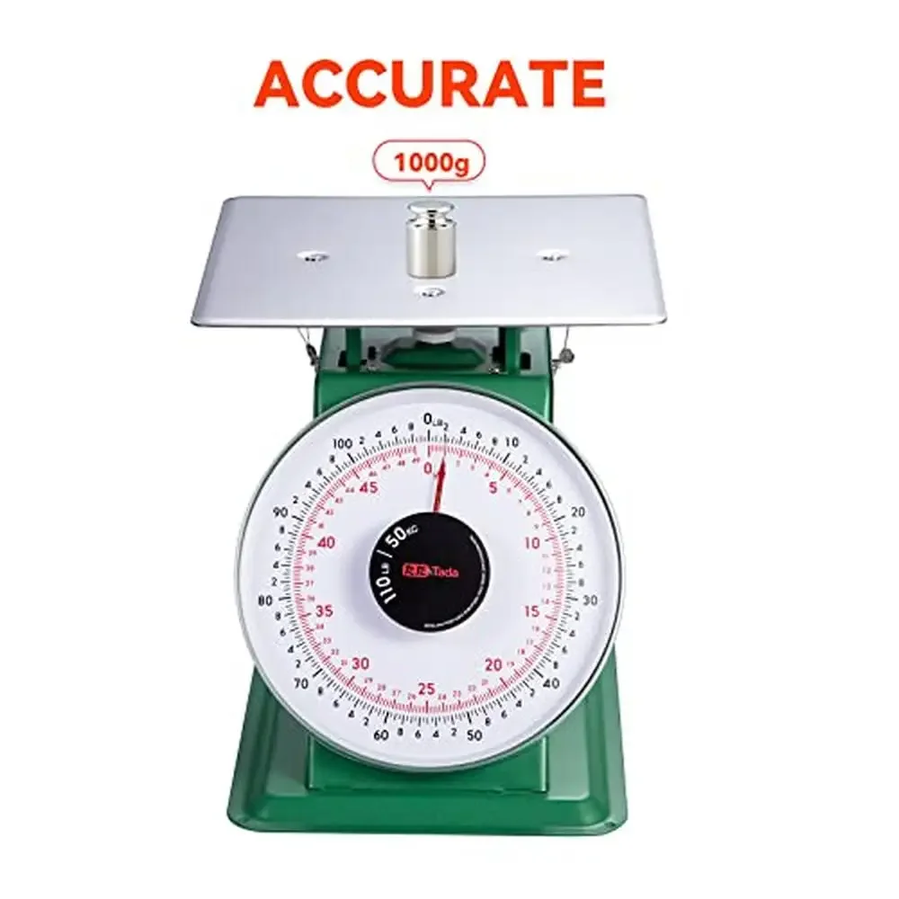 110-LBS Heavy Duty Portion Control Kitchen Food Scale Stainless Steel Platform Industrial Dial Deli Restaurant Supermarket