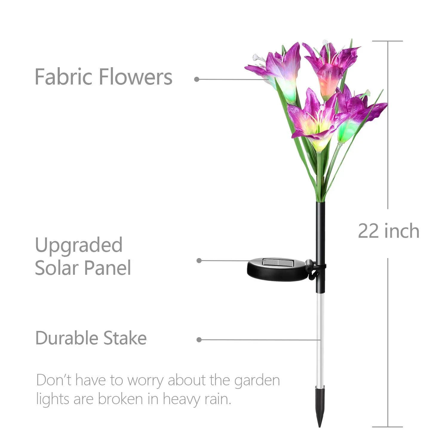 Flor de lírio solar luzes ao ar livre à prova dwaterproof água led paisagem lâmpadas para caminho quintal casamento feriado jardim decoração flores lâmpada