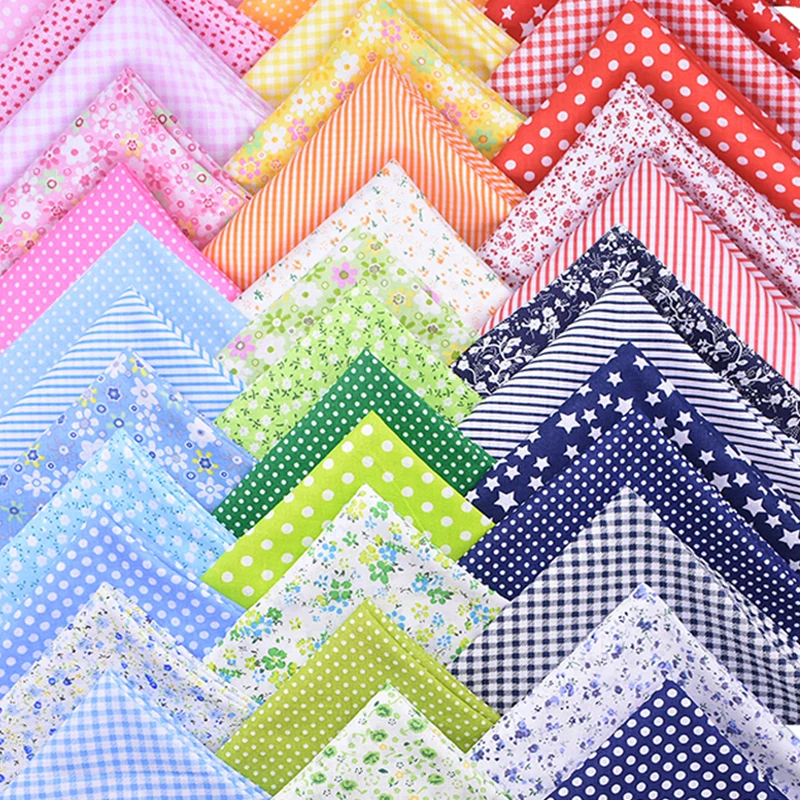 7pcs Printed Cotton Fabric For Patchwork Cloth DIY Sewing Quilting Material Craft Fabric Sewing Dolls Bag Needlework Cloth