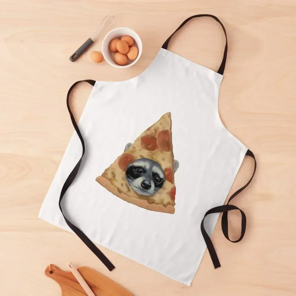 

Pizza Raccoon Apron Home Supplies cleanings men Kitchen Chef Apron