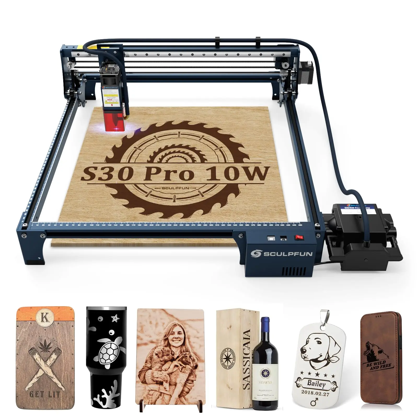 

SCULPFUN S30 Pro Производитель Высокое качество Diy Диод Мини-лазерный гравер Высокая мощность 10 Вт Лазерная машина Гравировка