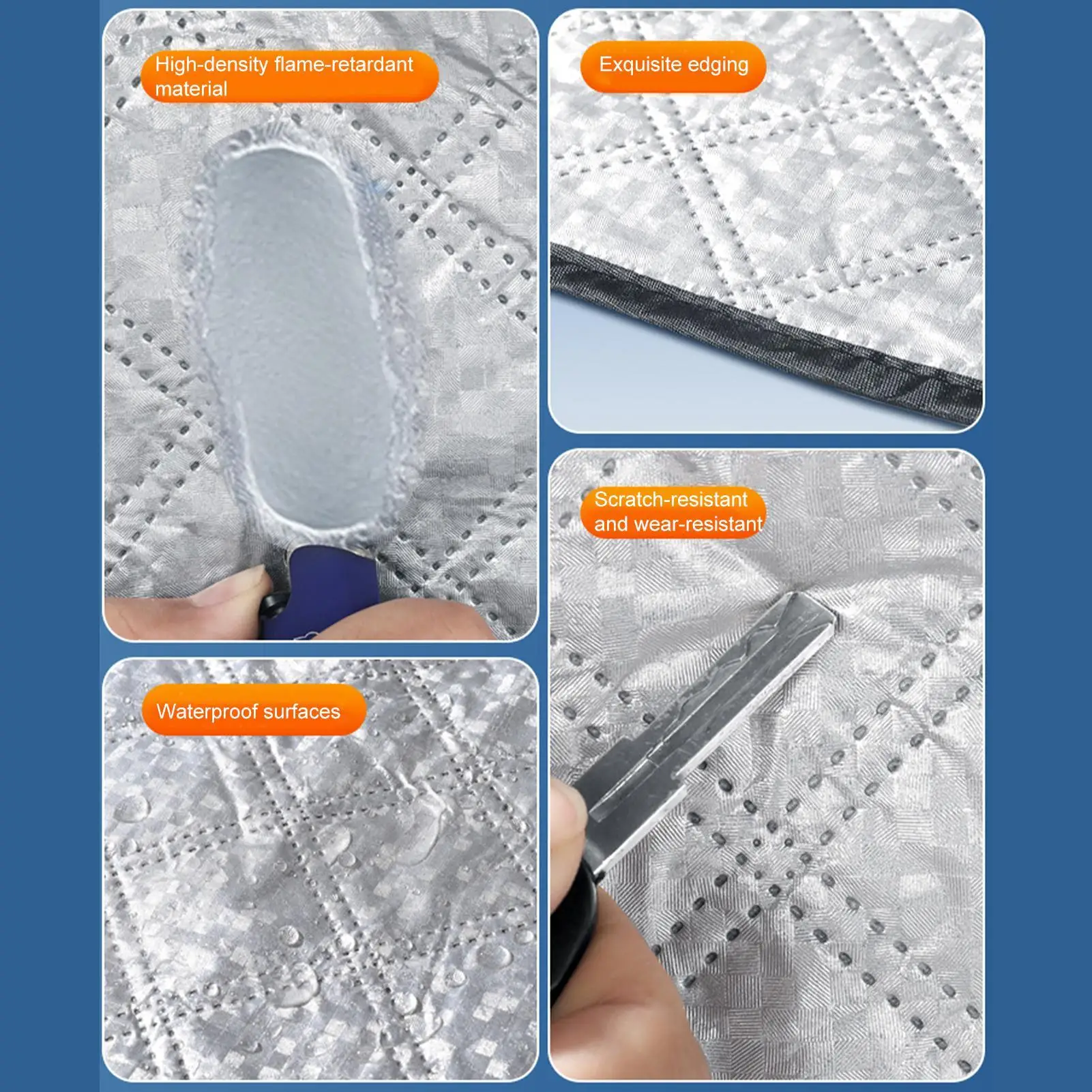 غطاء للزجاج الأمامي للثلج، واقي سقف مقاوم للرياح، مظلة من الشمس للطقس البارد طوال الليل، ركن السيارة، المدرسة، السفر، عطلة في الهواء الطلق #5