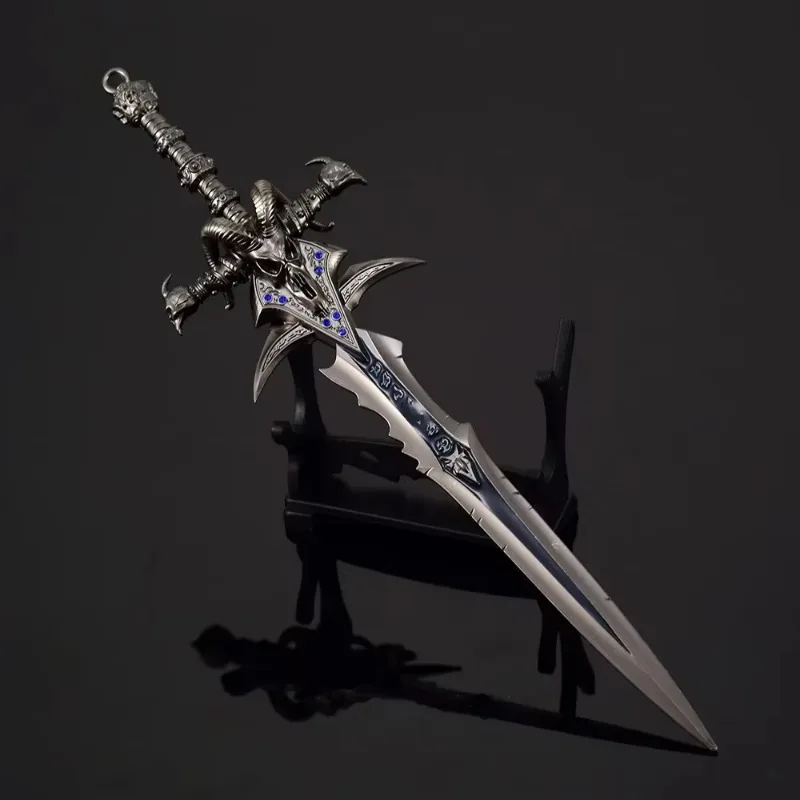 World of Warcraft Arthas Menethil อะนิเมะ Lich King Frostmourne ดาบชุดอุปกรณ์ต่อพ่วงโลหะอาวุธเครื่องประดับเด็กของขวัญของเล่น