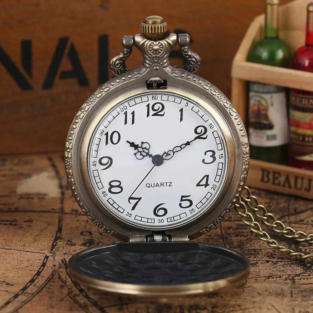 Analog Pendant Chain Necklace Sweater Jewelry Souvenir Gift Bronze Vintage Fallout 4 Vault 111 Quartz Pocket Watch