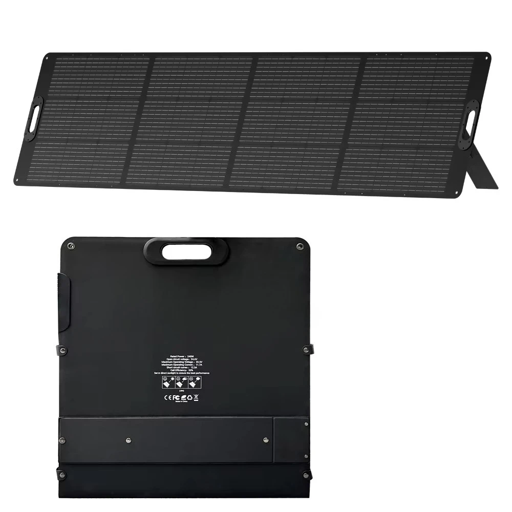 

Портативная монокристаллическая складная солнечная панель 240 Вт для портативной электростанции