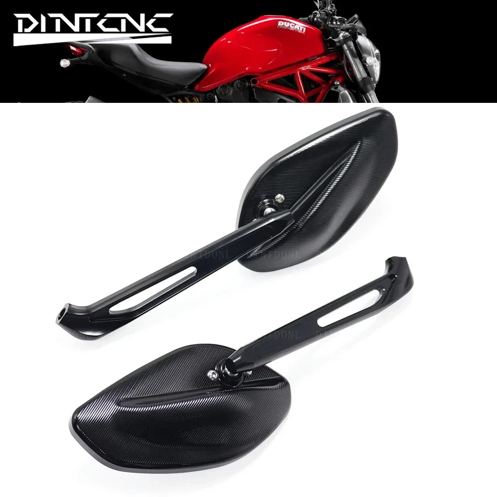 For DUCATI MONSTER + 659 695 696 796 821 950 937 1100 1200 S R Motorcycle Rear View Mirror Left Right Glass Lenses Accessories