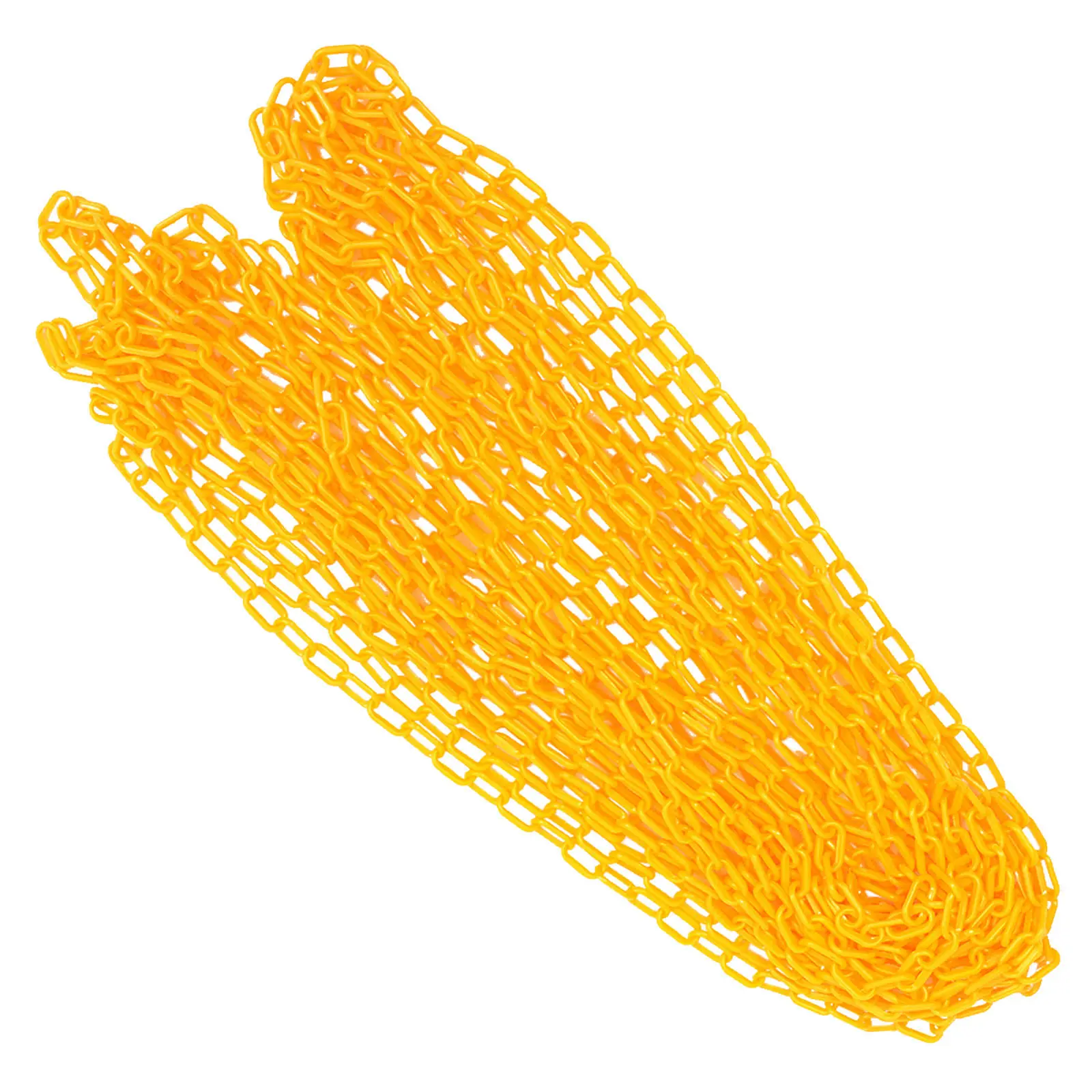 5M Yellow Plastic Safety Chain for Crowd Control Barricades Traffic Management Event Safety Barriers Weatherproof Rust Resistant