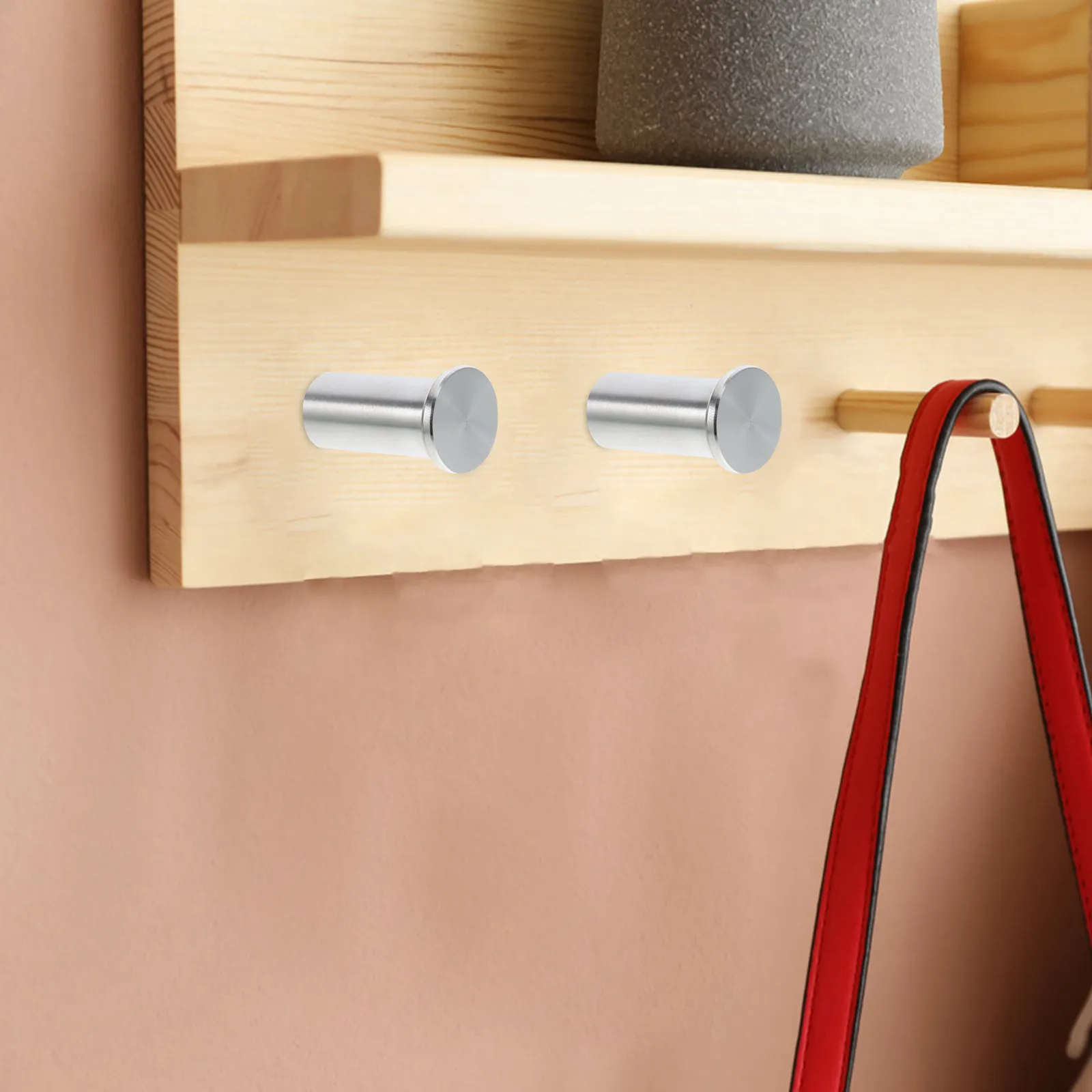 

6Pcs Stainless Steel Hanging Hooks Heavy Duty Rustproof Wall Mount Coat Towel Hanger Ideal for Bathroom Kitchen Closet Office