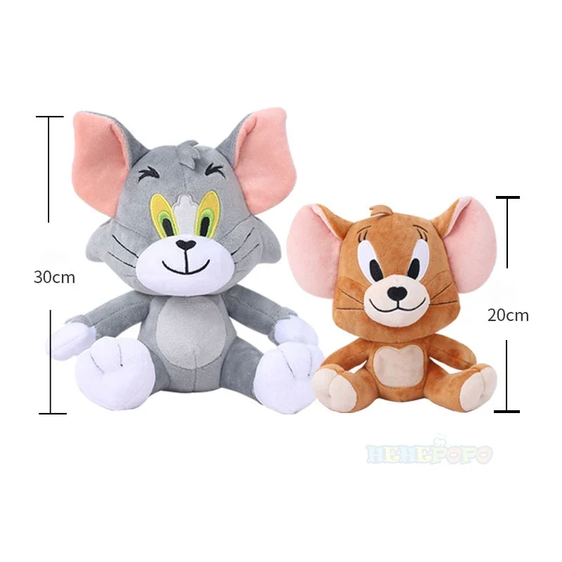 Classic Anime Tom and Jerry Plush Doll Original Factory Cartoon Movie Figures Cat Mouse Cute Stuffed Animals Toy 13cm-30cm CE