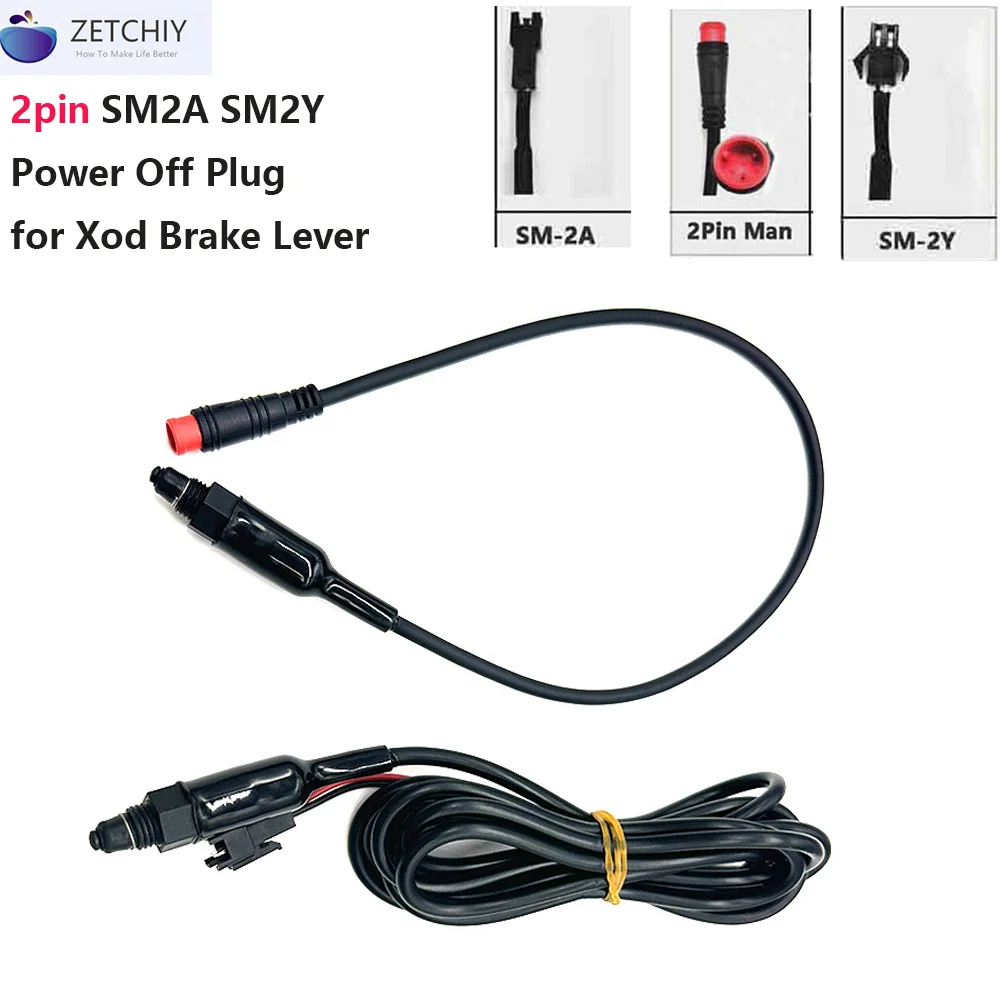 Original XOD 2-Pin SM2A SM2Y Hydraulischer Scheibenbrems-Stromabschalt-Sensor Wasserdichter Steckverbinder E-Bike-Bremssensor