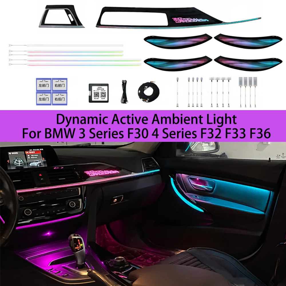 

Dynamic Active Ambient Lighting For BMW 3 Series F30 4 Series F32 F33 F36 LED Light Upgrade Accessories Atmosphere Lights