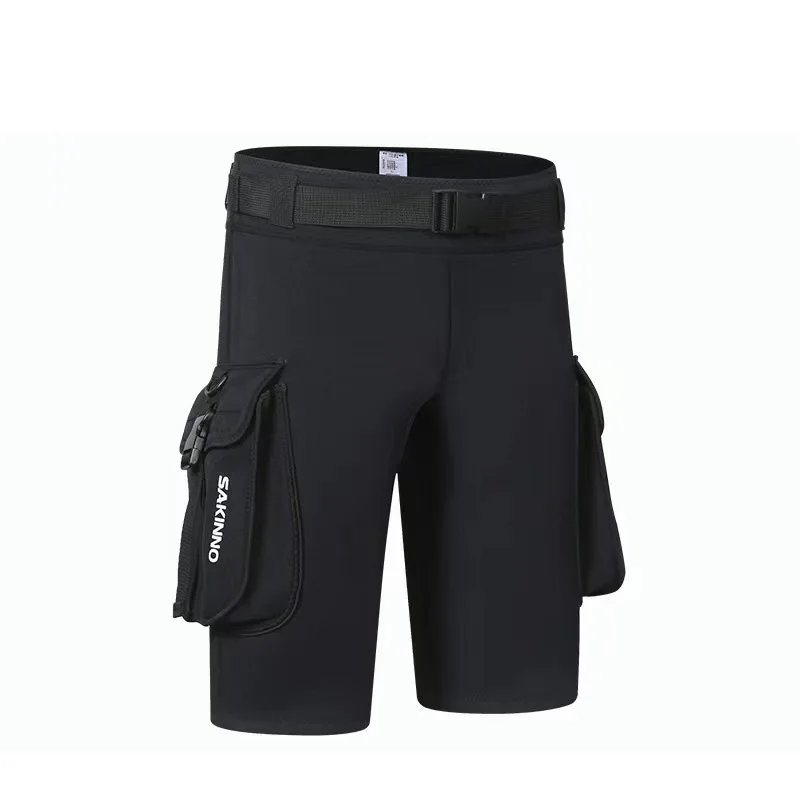 

Мужские шорты для гидрокостюма толщиной 3 мм с большими карманами, неопреновые штаны для гидрокостюма с быстросъемной пряжкой и регулируемым поясом.